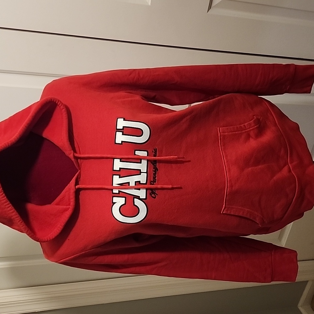 Womens Champion California University of PA Hoodie Red Size Large